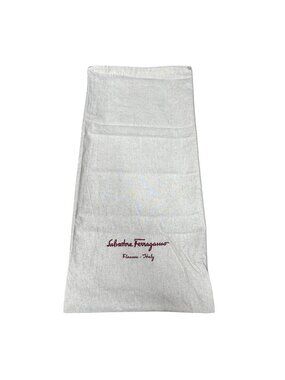 Salvatore Ferragamo Beige Dust Bag 16.5” X 8” Handbag Shoe Storage Gift Logo